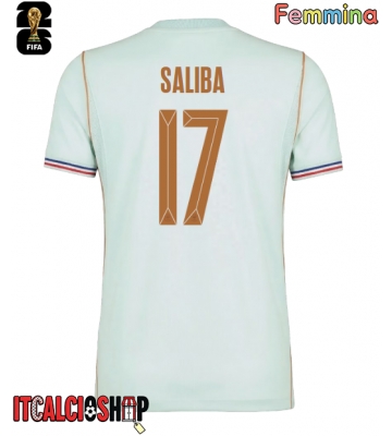Francia William Saliba #17 Seconda Maglia Femmina Mondiali 2026 Manica Corta